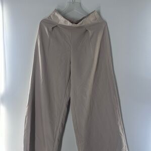 SHEIN Wide-Leg High-Rise Pants in Light Taupe
